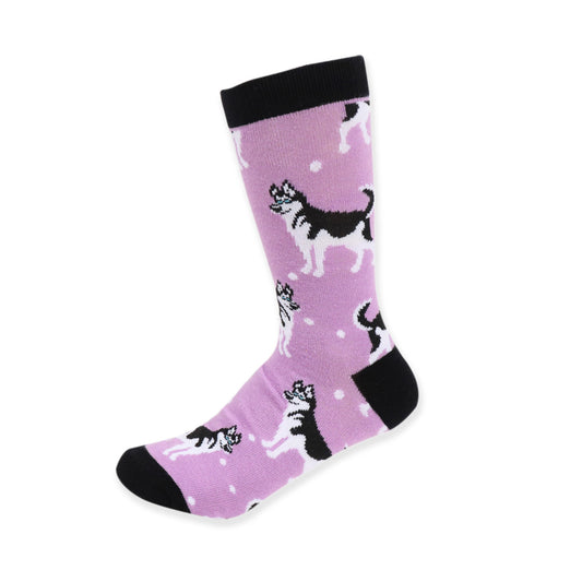 Parquet Women's Novelty Siberian Husky Dog Socks