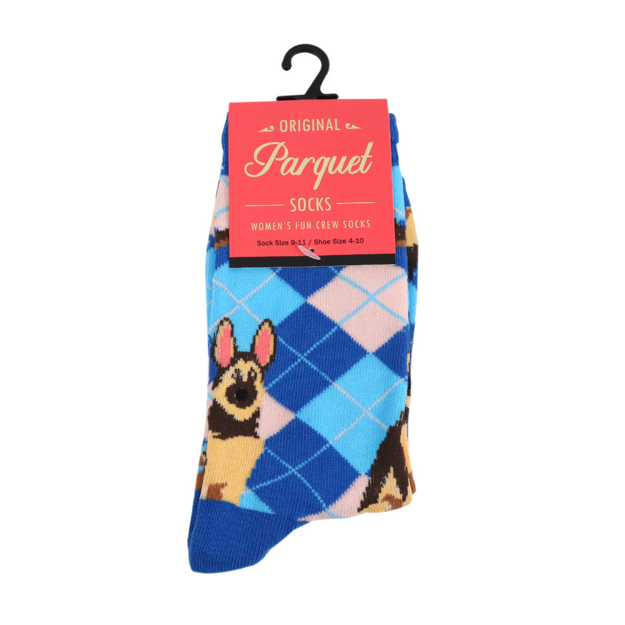 Parquet Women's Novelty Argyle Dog Socks
