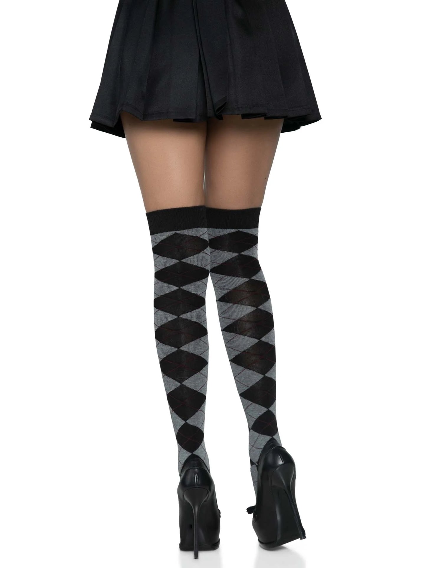 Leg Avenue Thigh High Madeline Argyle Socks - Pick Your Color