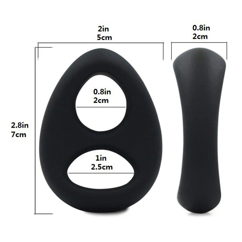 J's Playhouse® Playhouse Rings The Tight Twice Silicone Cock Ring
