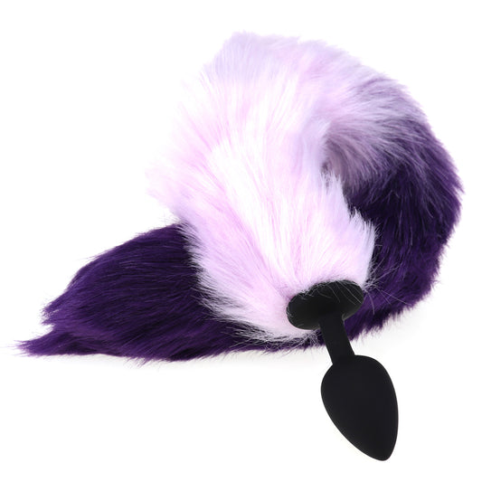 J's Playhouse® Maison Derriere Fox Butt Plug Black Purple - Asst. Sizes Available