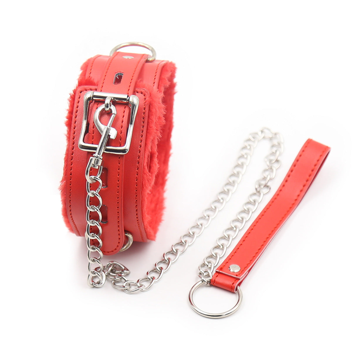 J's Playhouse® Show Me The Ropes Furry Collar & Leash - Pick Your Color