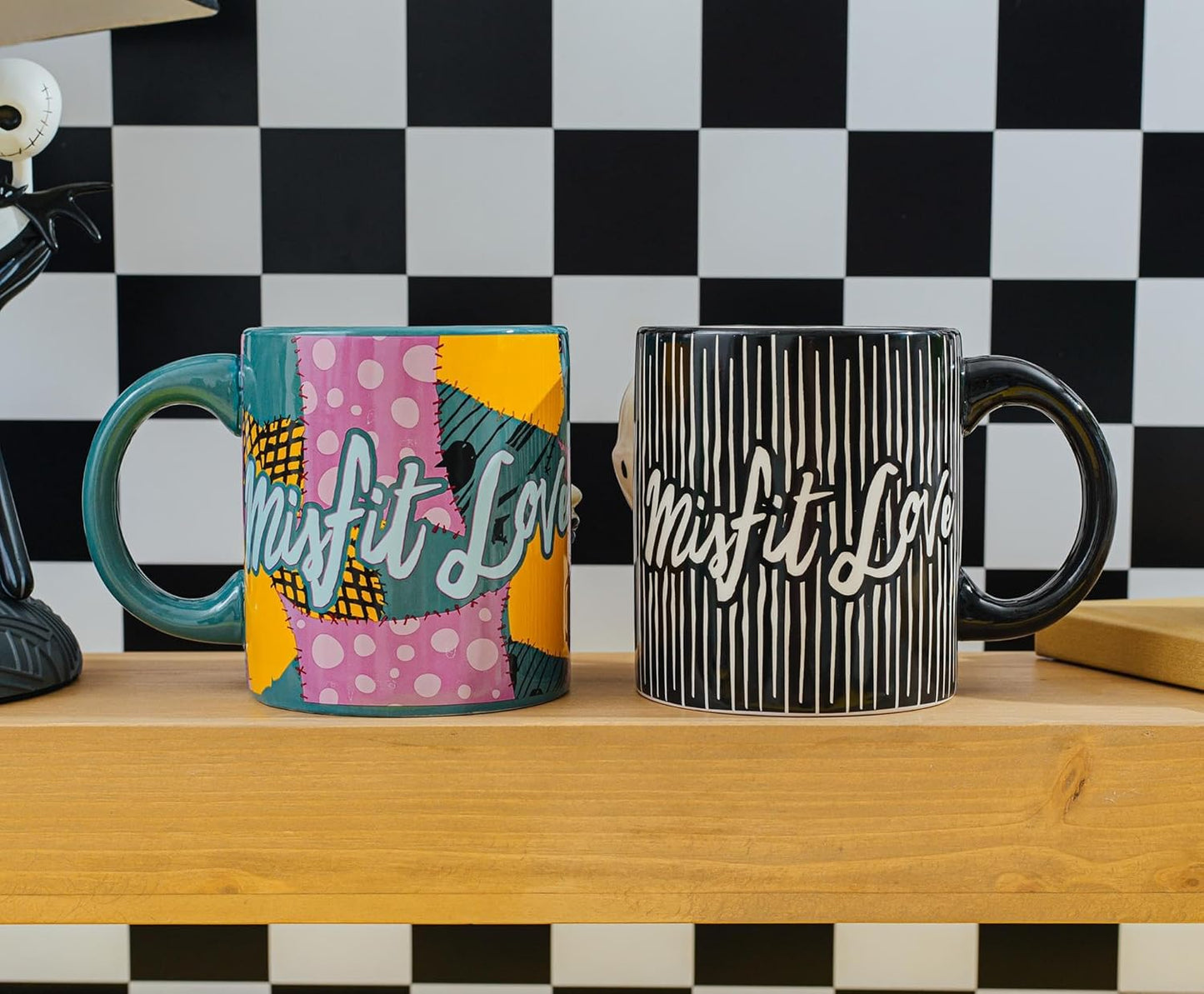 Nightmare Before Christmas 2pc Jack and Sally Sculpted Mug Set SALE!