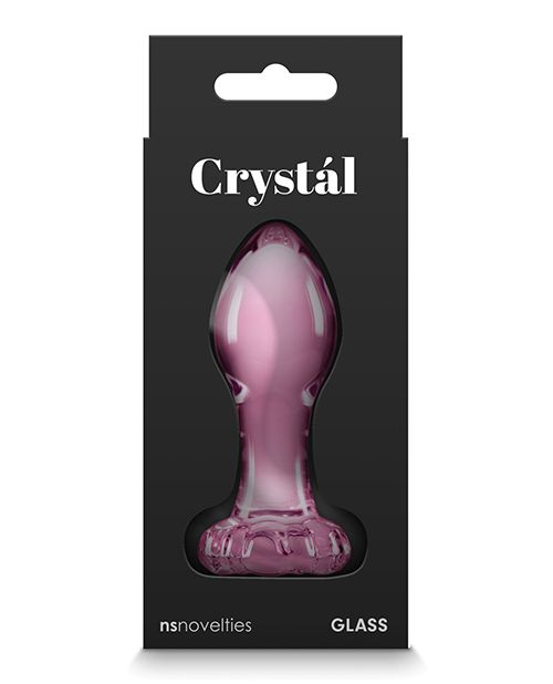 NS Novelties Crystal Flower Glass Plug - Pink