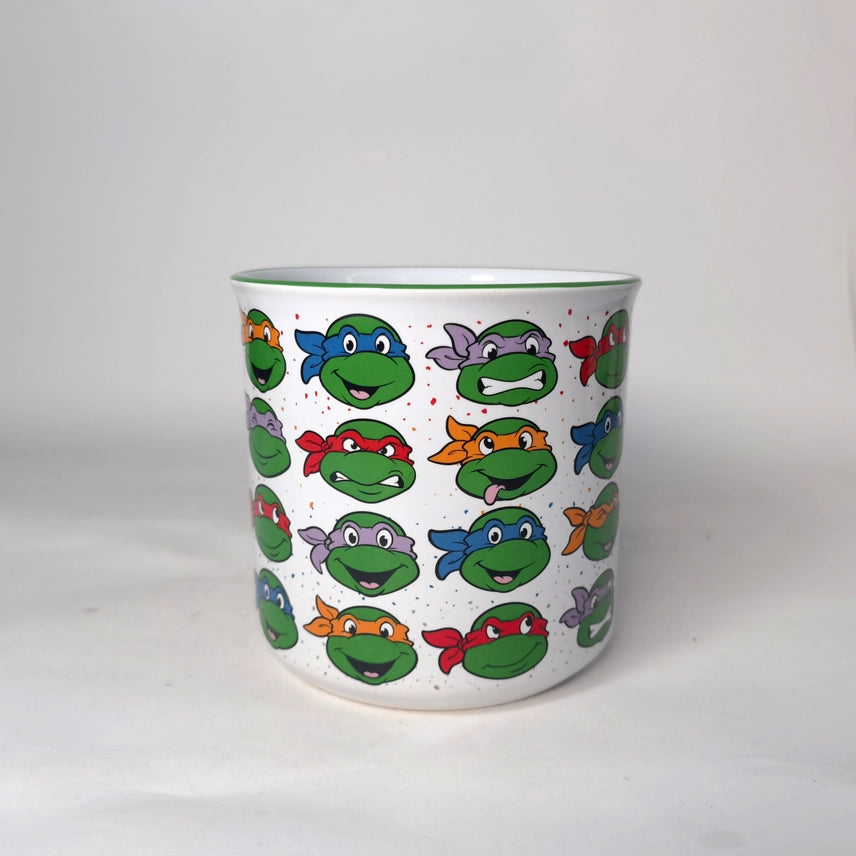 TMNT Multi Face Pattern 20oz Ceramic Camper Mug