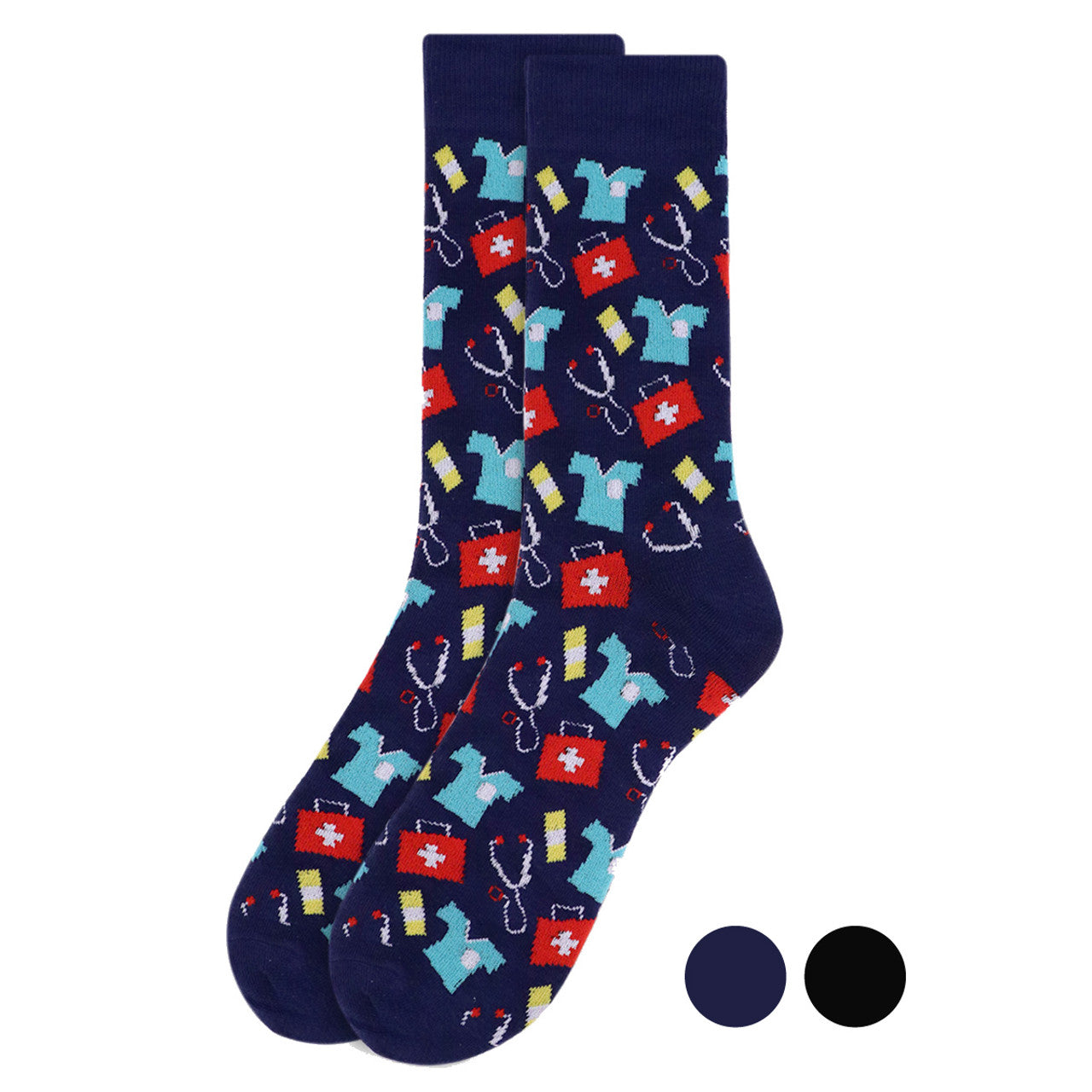 Parquet Men's Doctor/Nurse Novelty Socks - Pick Your Color