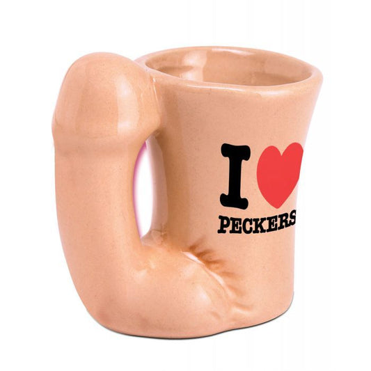 I Heart Peckers Mini Pecker Ceramic Shot Glass