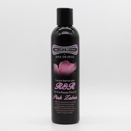 Soul De Seda Relax & Revive Massage/Body Oil 8floz Pink Zahra
