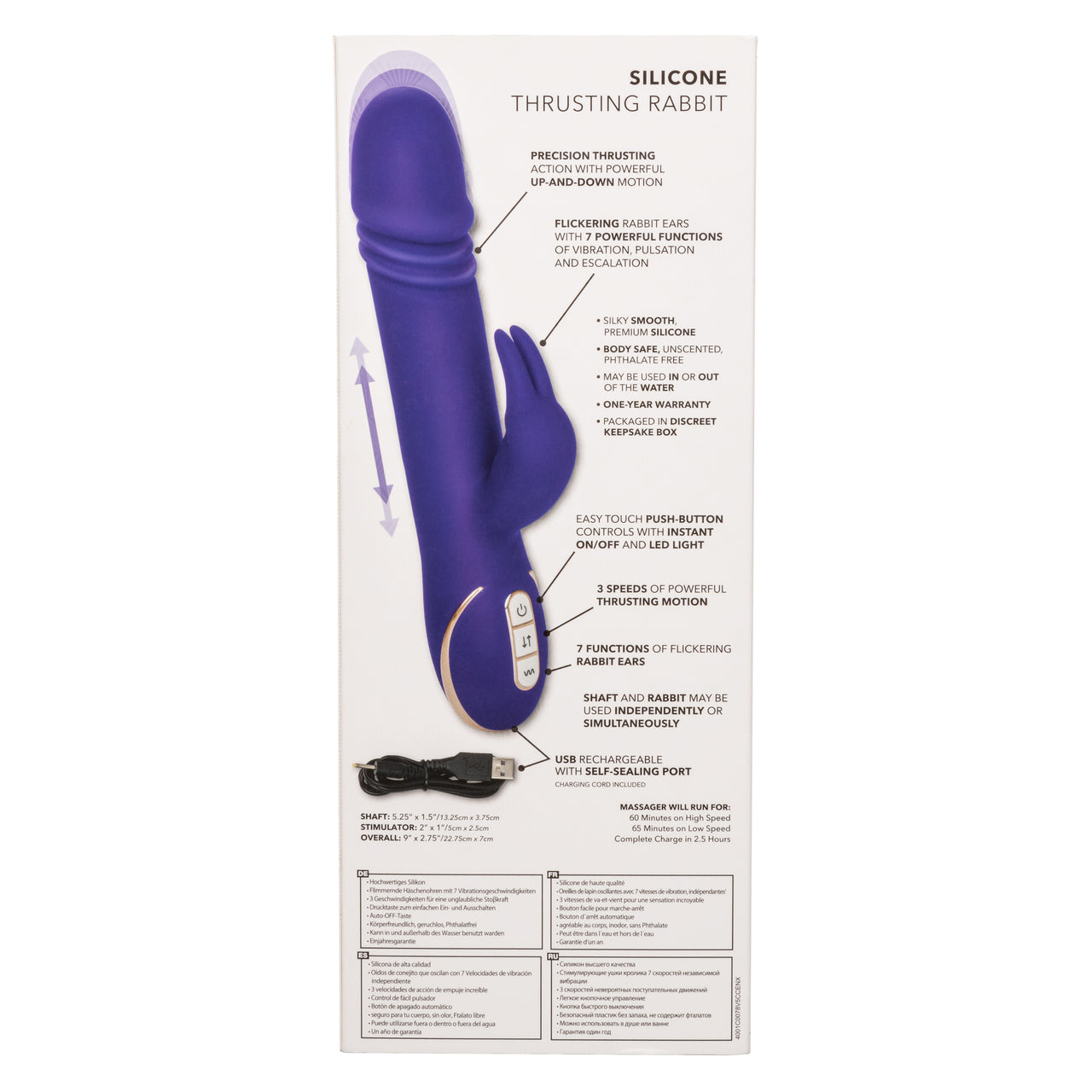 CalExotics Jack Rabbit Signature Silicone Thrusting Rabbit - Purple