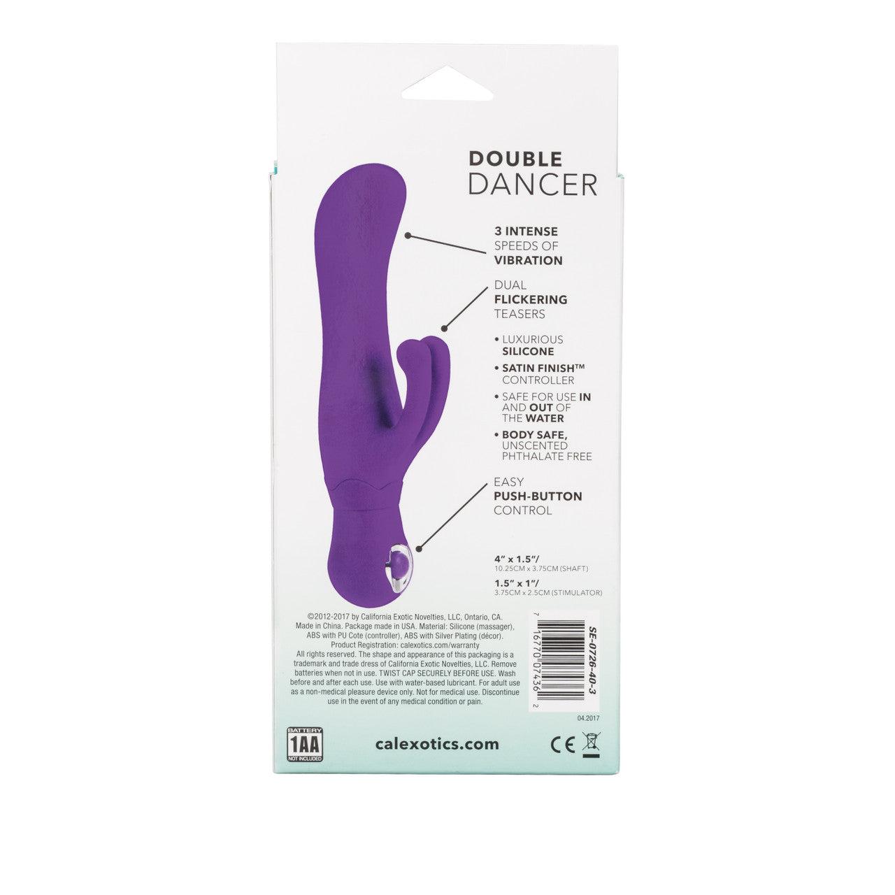 CalExoics Double Dancer Silicone Rabbit - Pick Your Color