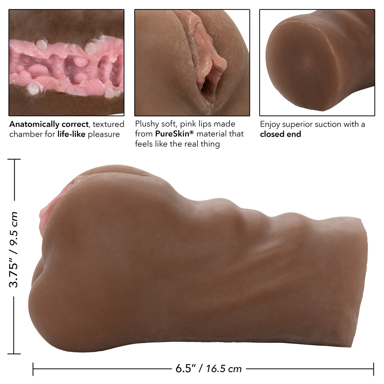 CalExotics Stroke It™ Pussy - Brown - CLEARANCE