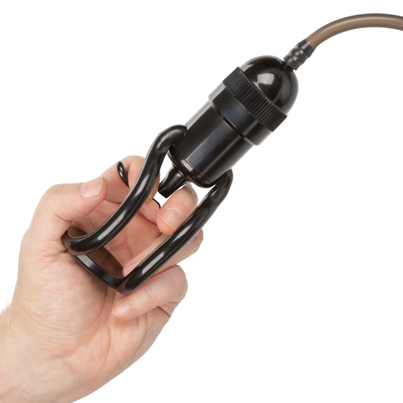 CalExotics Optimum Series Vibro Air Rechargeable Penis Pump - Smoke