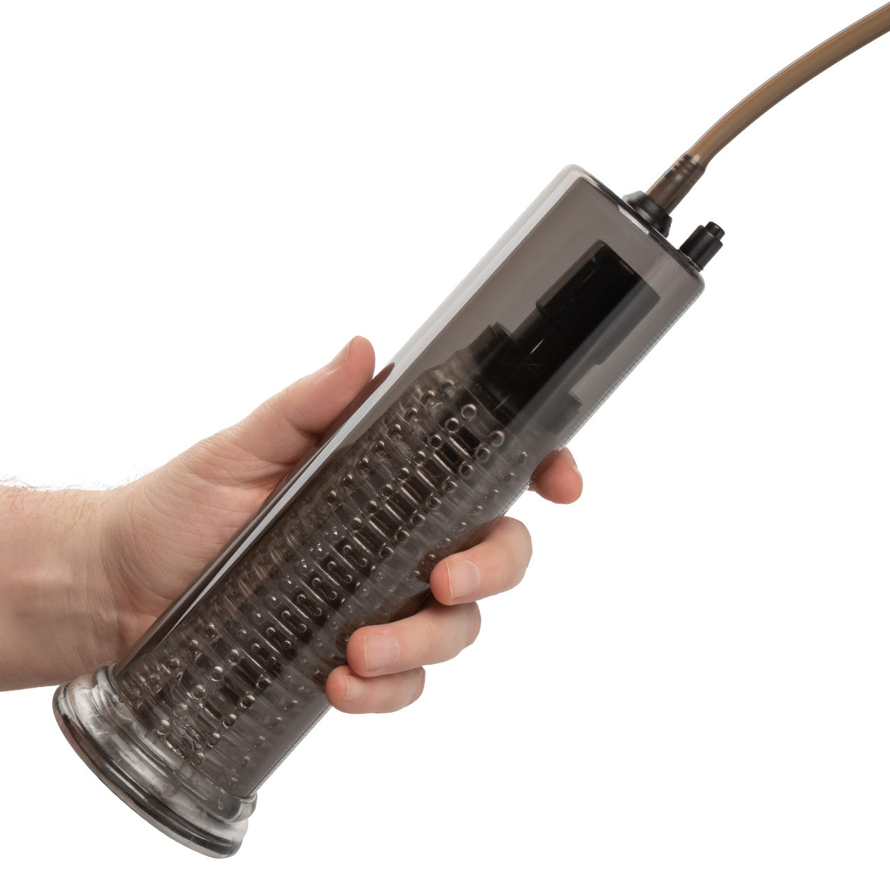 CalExotics Optimum Series Vibro Air Rechargeable Penis Pump - Smoke