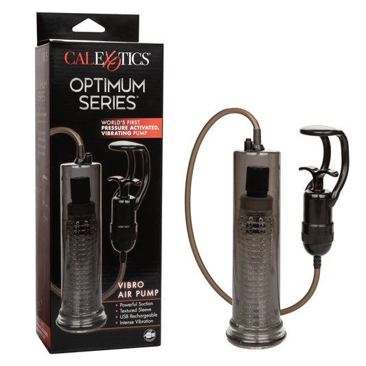 CalExotics Optimum Series Vibro Air Rechargeable Penis Pump - Smoke
