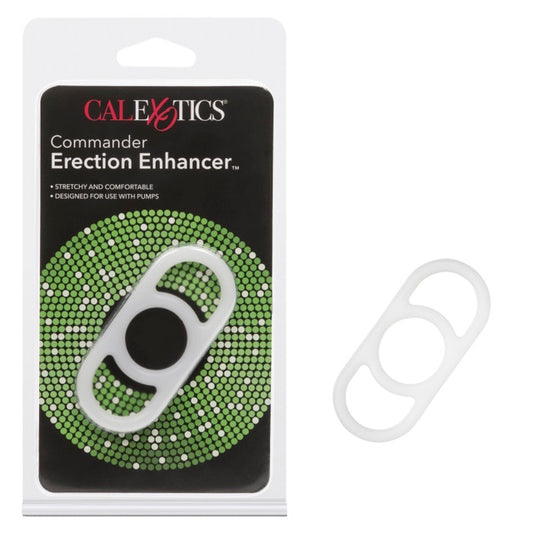 CalExotics Commander Erection Enhancer Silicone Cock Ring - White