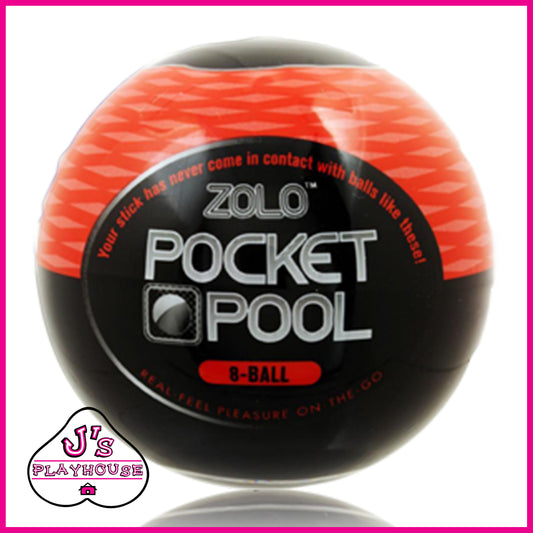 Zolo Pocket Pool 8 Ball Masturbator Sleeve - Red