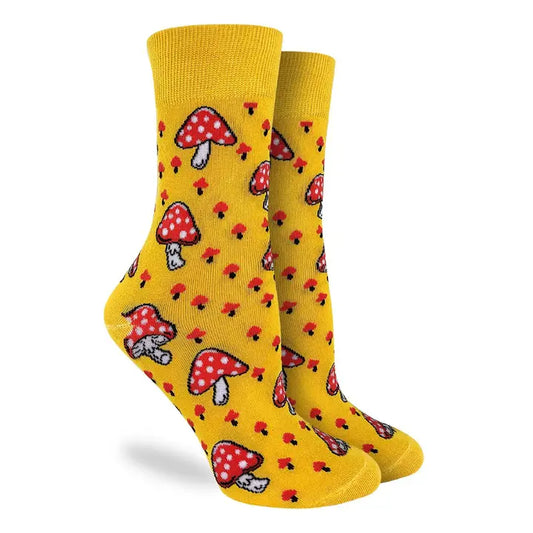 Good Luck Sock Women's Crew Socks - Amanita Mushroom