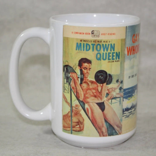 Raven Design 15oz Mug - Retro Gay Pulp Fiction SALE!