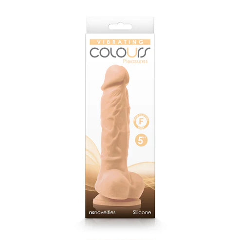 NS Novelties Vibrating Colours Rechargeable Silicone Dildo 5in - Pick Your Color