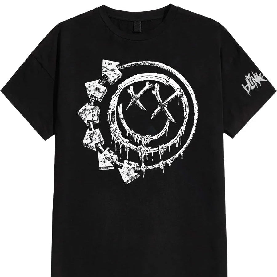 Blink 182 Smiley T-Shirt - White Letters COMING SOON