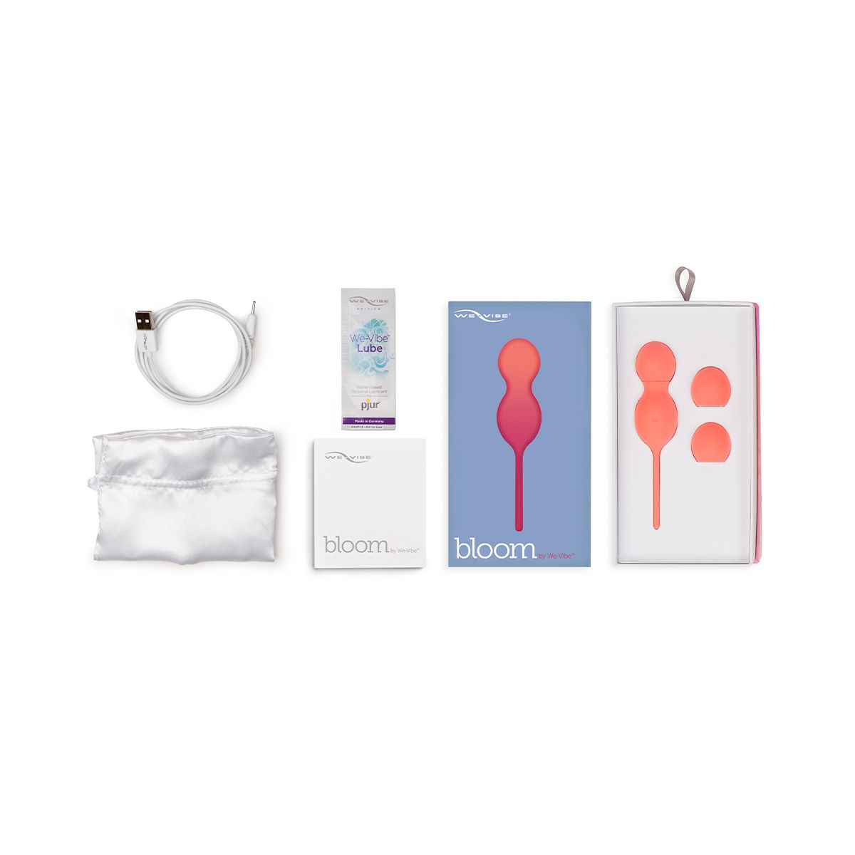 We-Vibe Bloom Vibrating Kegel Balls - Coral - CLEARANCE