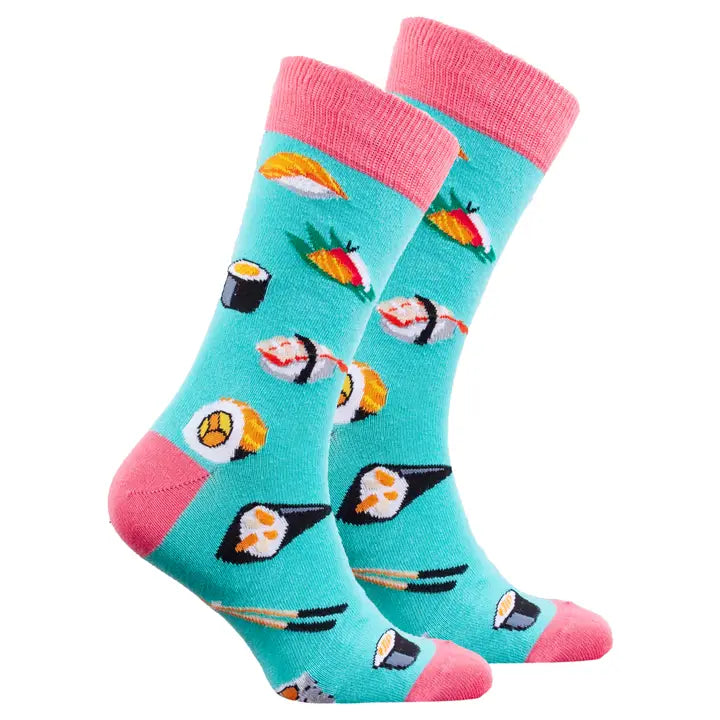 Socks N Socks Men's Sushi Time Crew Socks