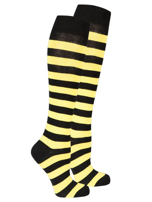 Socks N Socks Knee High Socks - Bumblebee Yellow & Black Stripes