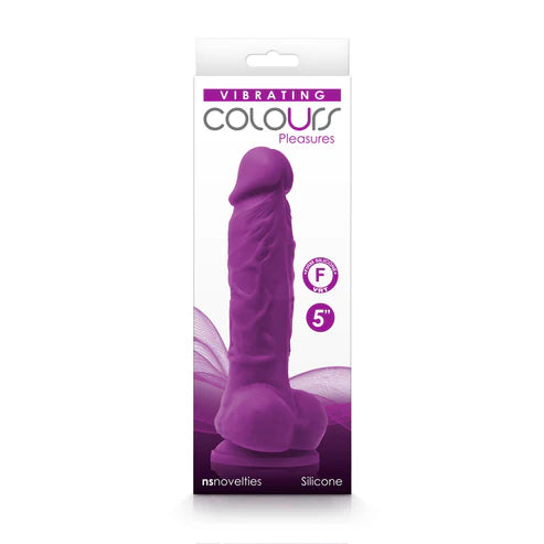 NS Novelties Vibrating Colours Rechargeable Silicone Dildo 5in - Pick Your Color