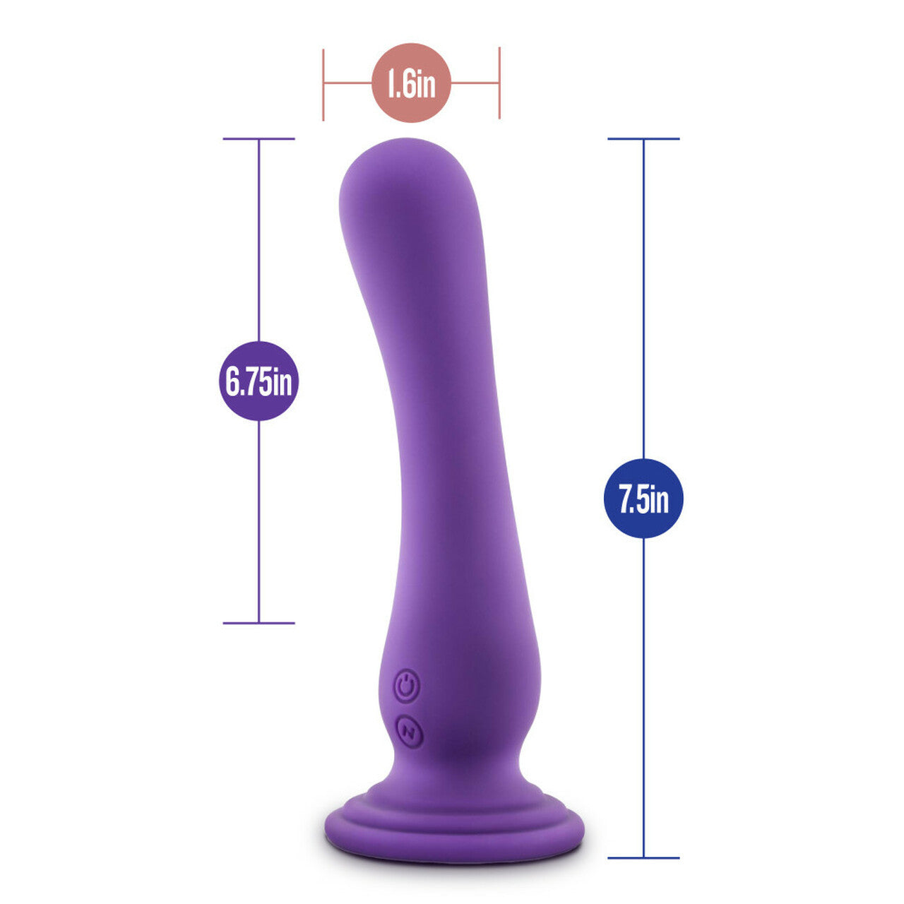 Blush Novelties Impressions N4 Silicone Vibrating Dildo - Purple