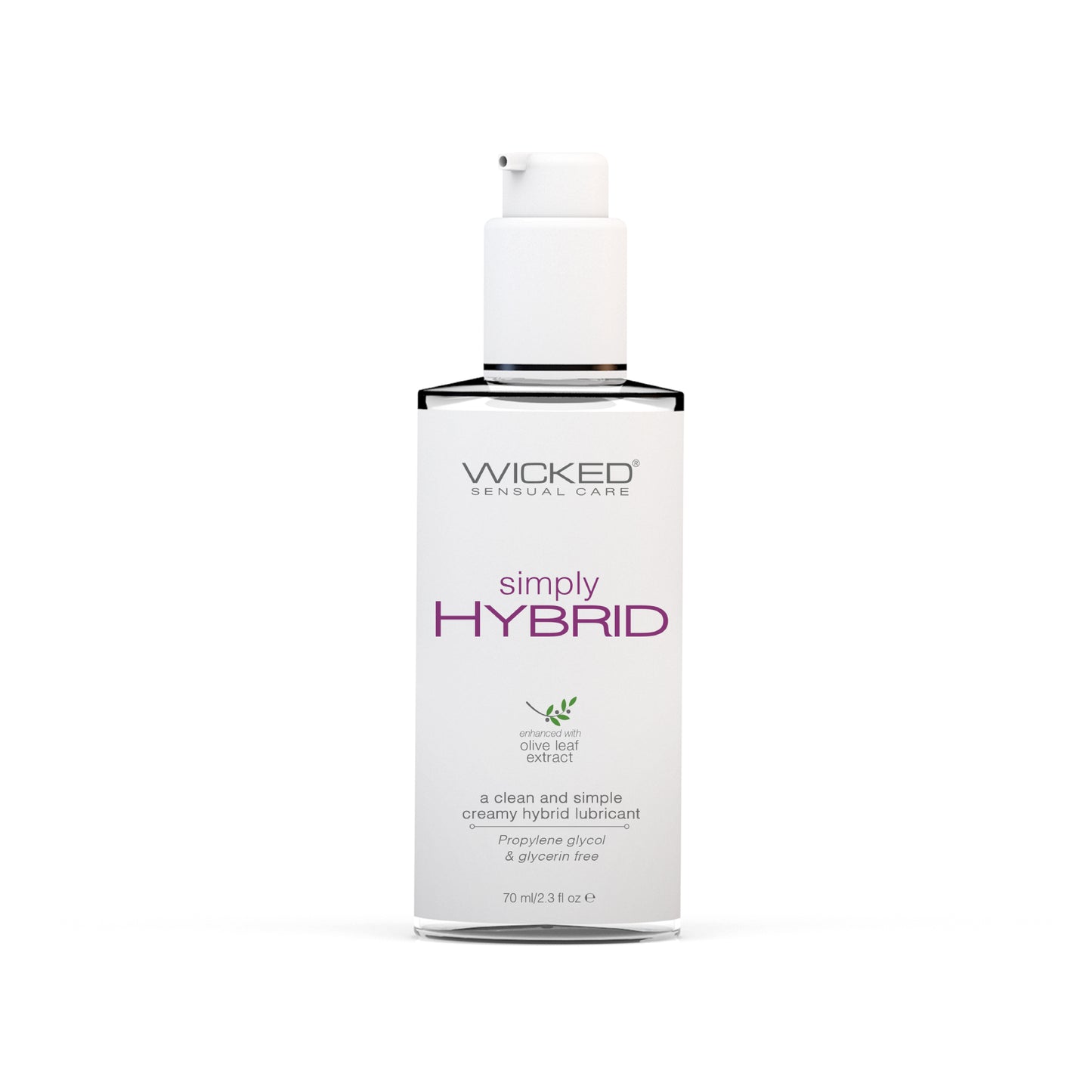 Wicked Sensual Care Simply Hybrid Water/Silicone Lubricant - Asst. Sizes Available