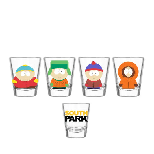 South Park Main Characters Poses 4pc. 1.5oz. Shot Glass Set